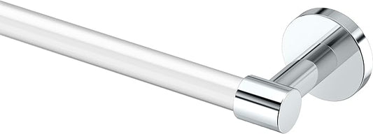 Gatco 5711 Clarion Towel Bar | 18" L Bathroom Towel Rack| Wall Mount Bathroom Towel Holder | Crystal-Clear Acrylic & Chrome Finish